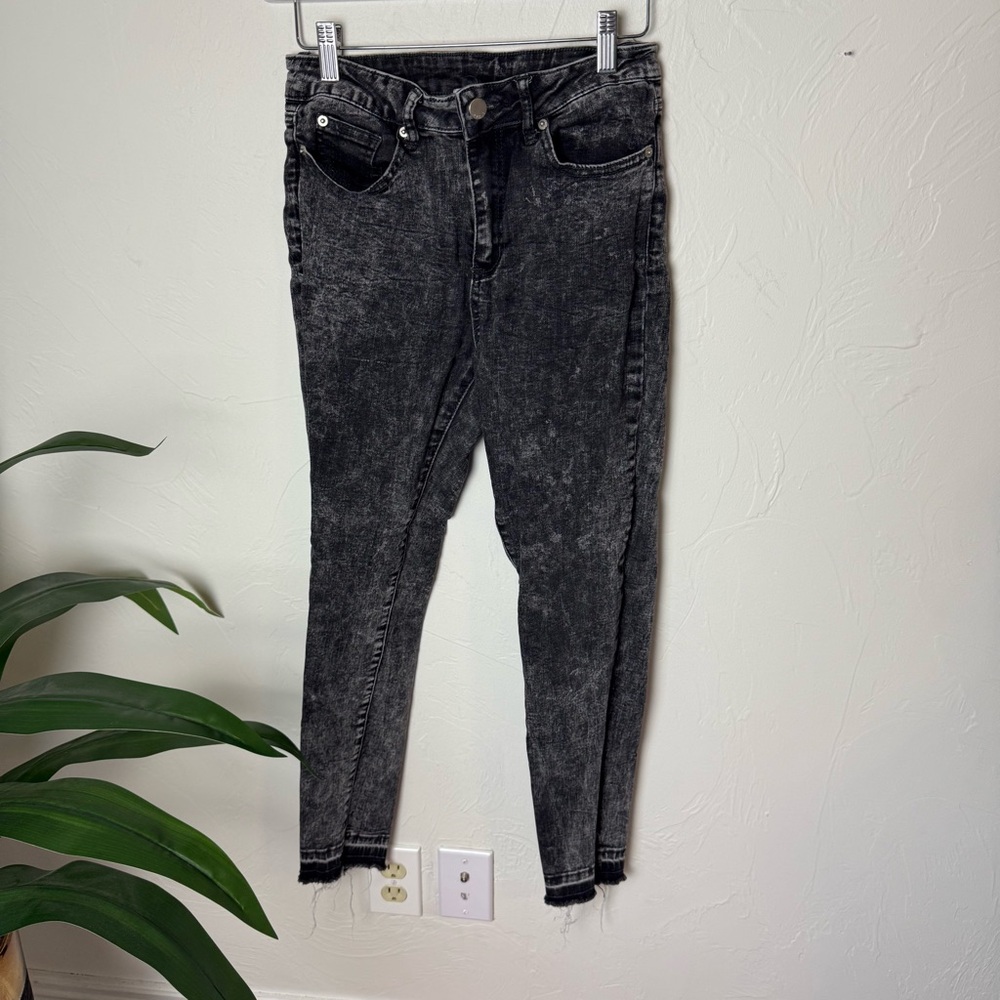 Dex Black Acid Wash Skinny Jeans – Size 26